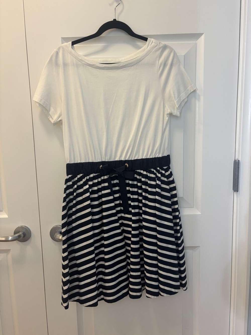 kate spade White Top Navy and White Striped Skirt Casual Dress